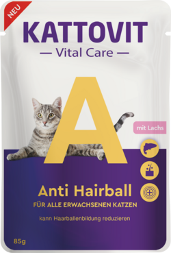 Vital Care - Anti Hairball mit Lachs - Frischebeutel - 85g
